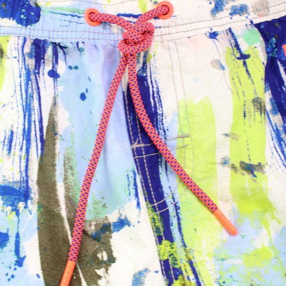 Page One Men's Vibrant Paint Splash Swim Trunks - Picture 3 of 6